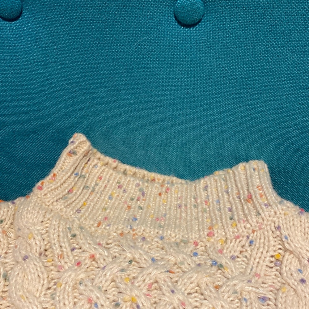 CHICWISH COLORFUL DOTS HIGH NECK CHUNKY KNIT SWEATER - Picture 3 of 5